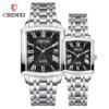 Chenxi 079A Fashion Designer Men Ladies Quartz Wrist Watch Square Analog Simple Couple Watches Stainless Steel