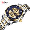 BIDEN top sellers 2020 for amazon gold chains custom hollow watches men luxury brand automatic mechanical watch