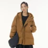 Autumn and Winter New 2022 Down jacket with large four button waist pocket design Plus Size Women’s Hooded Coats 6022