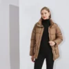 2023 latest Italy design 100% polyester Ladies Cotton Coat Winter warm big cotton-padded jacket