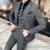 Men Formal Dress Wedding Groom Tuxedos Single Button High Quality Slim Fit Business Prom Dress Suits Sets