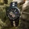 BOBO BIRD Classic Multifunctional Chronograph Moonphase Wooden Watch Zebrawood