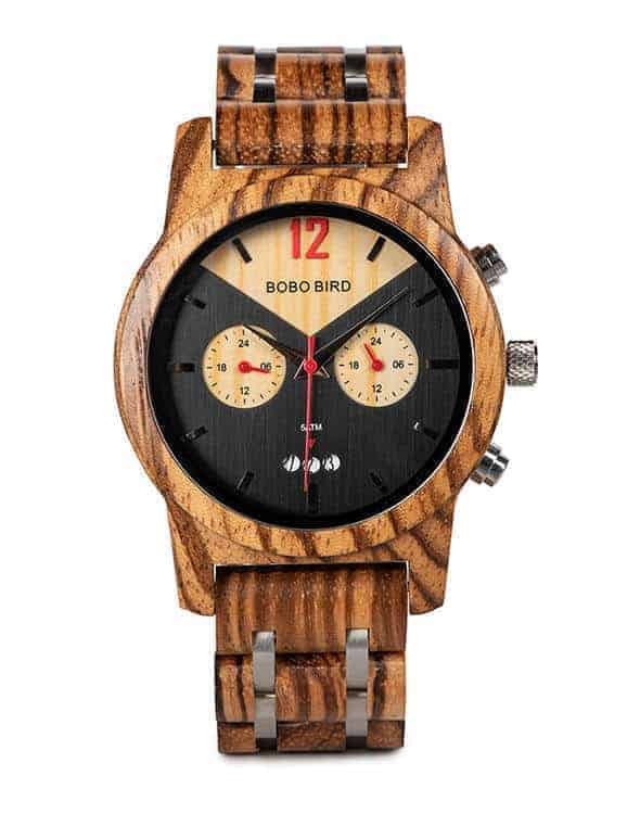 BOBO BIRD Gift Watches Handmade Zebra Wooden Watches