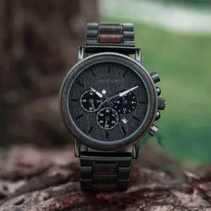 BOBO BIRD Gift Watches Classic Handmade Personalized Gift Ebony Men's Wooden Watches