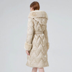 Winter Ladies Puffer Jacket Clothes Custom Long Removable for Hood Duck Down Coat for Women - Image 4