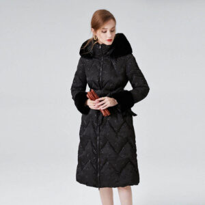 Winter Ladies Puffer Jacket Clothes Custom Long Removable for Hood Duck Down Coat for Women - Image 6