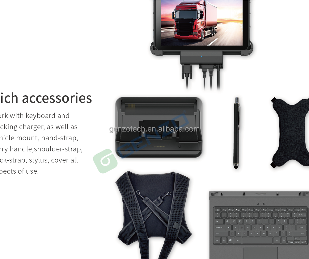 GENZO Q125M 5G 12 Inch Rugged Tablet Android with Rs485 and Barcode Scanner Rugged Tablet - Image 4