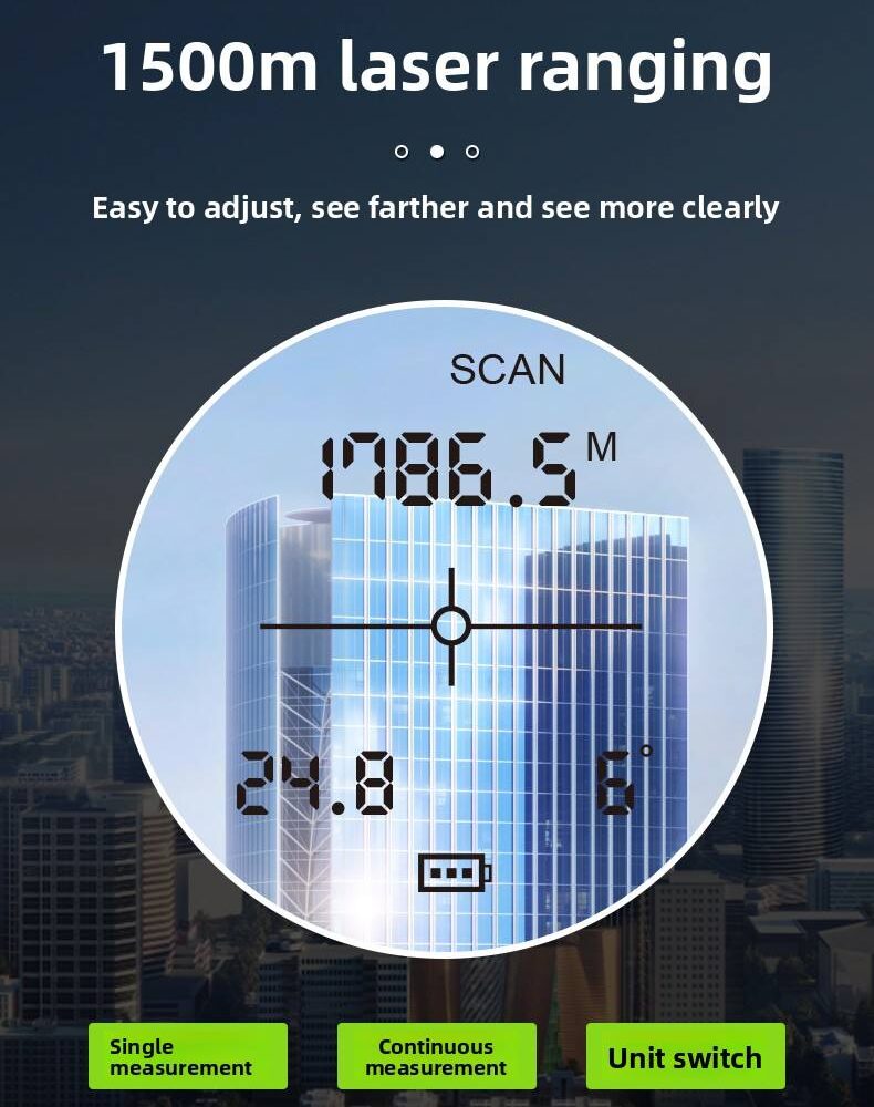HD High Magnification Eyepiece Waterproof Outdoor Telescope Laser Rangefinder - Image 3