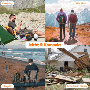 Flashfish 120W Mini Power Bank with LED Portable Solar Charging Station Solar Power Generator - Image 6