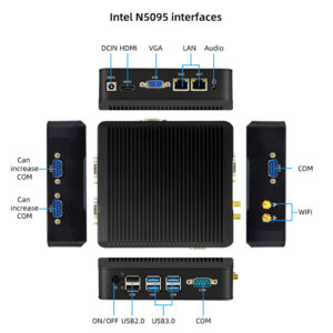 Mini PC Intel N5095 N2940 J4125 CPU Fanless Low-power X86 Dual LAN & RS232 Linux - Image 6