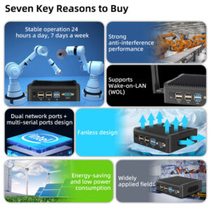 Mini PC Intel N5095 N2940 J4125 CPU Fanless Low-power X86 Dual LAN & RS232 Linux - Image 7