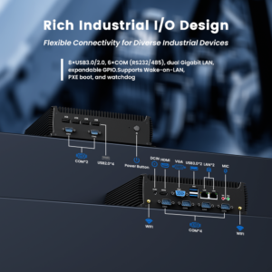 Industrial PC Intel Core I3 I5 I7 1235U DDR4 16GB Dual LAN NIC RS232 RS485 6 COM 4G 5G LTE Win10 IOT Fanless Mini PC - Image 6