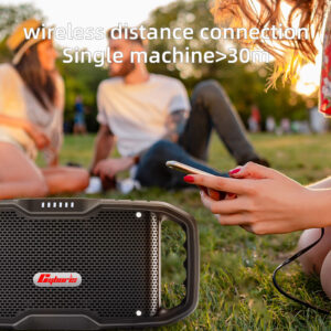 Portable 20W Wireless Speaker IPX6 Rechargeable with USB Charge Out and Aux Input TF Card - Image 5