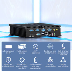 7th Gen Intel Core I5-7200U Fanless Industrial Mini PC for Office Use Dual Ethernet Ports Embedded Desktop Computer - Image 9