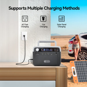 Flashfish 300W LiFePO4 Power Supply Energy Storage Outdoor Portable Solar Panel Generator - Image 7