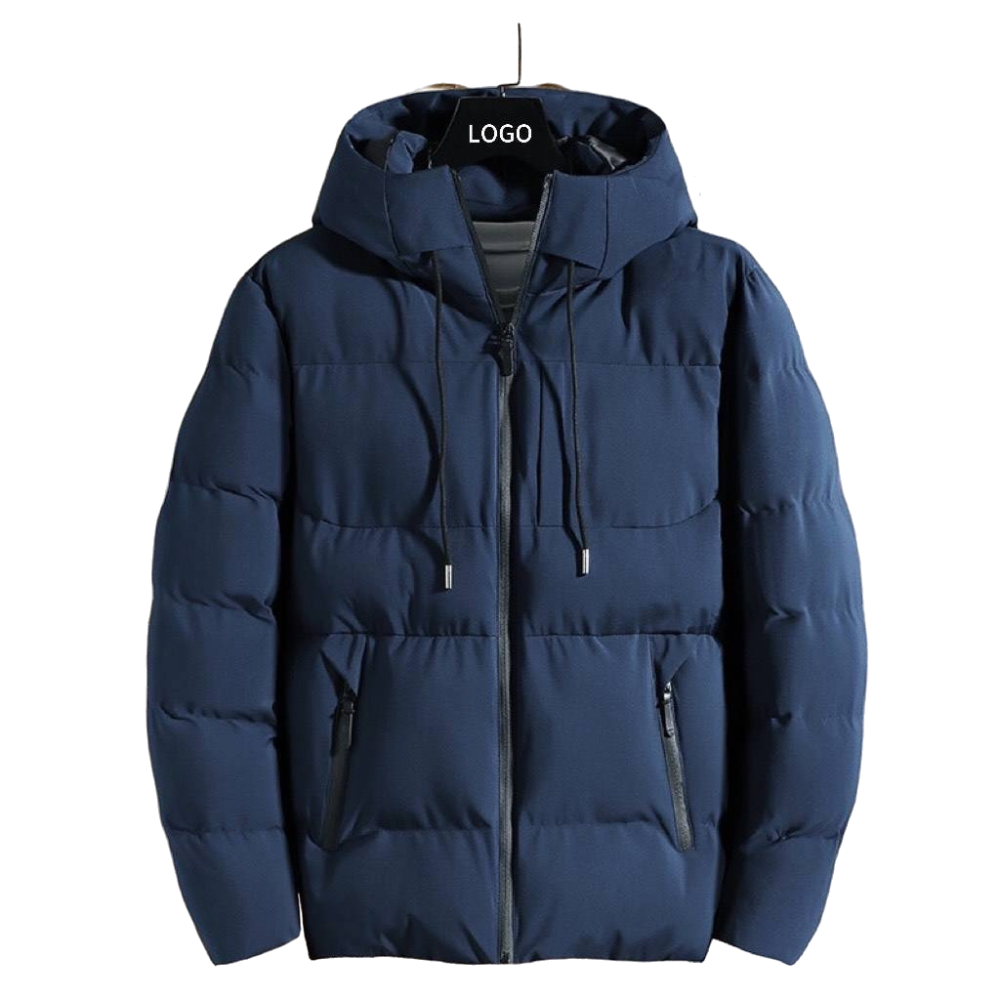 Winter Warm Jacket Polyester Quilted Puffer Jacket for Men