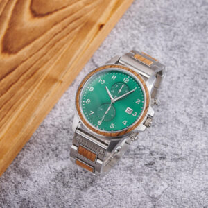 BOBO BIRD Classic Chronograph Wooden Watch Ebony Green - Image 10