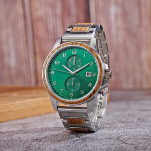 BOBO BIRD Classic Chronograph Wooden Watch Ebony Green - Image 11