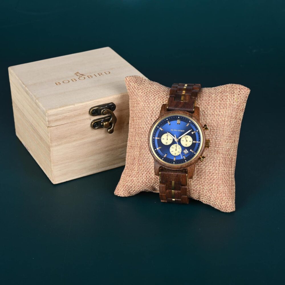 BOBO BIRD Classic Collection Handmade Olivewood White 44MM Watch - Image 17