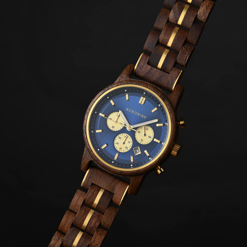 BOBO BIRD Classic Collection Handmade Olivewood White 44MM Watch - Image 18