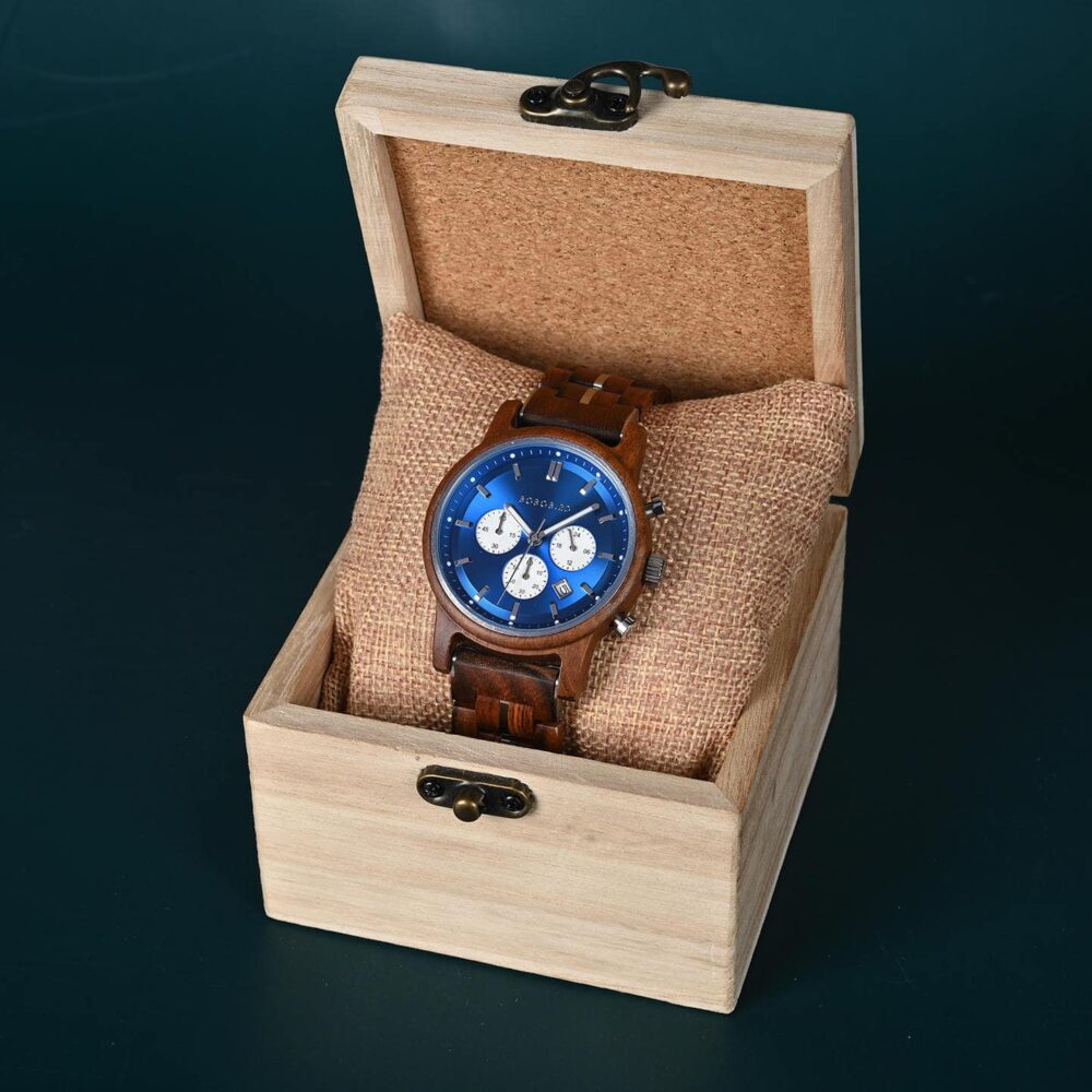 BOBO BIRD Classic Collection Handmade Olivewood White 44MM Watch - Image 36