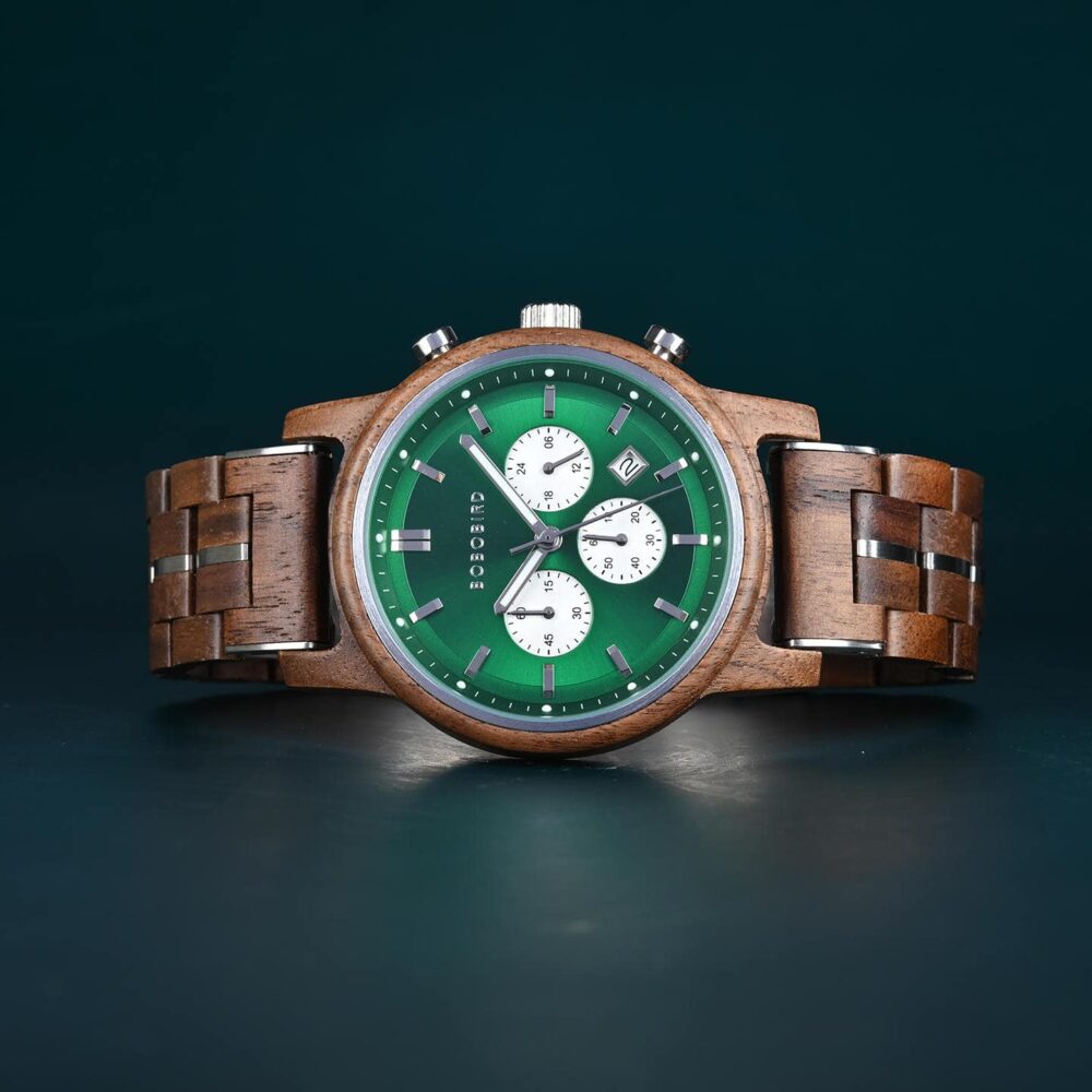 BOBO BIRD Classic Collection Handmade Olivewood White 44MM Watch - Image 23