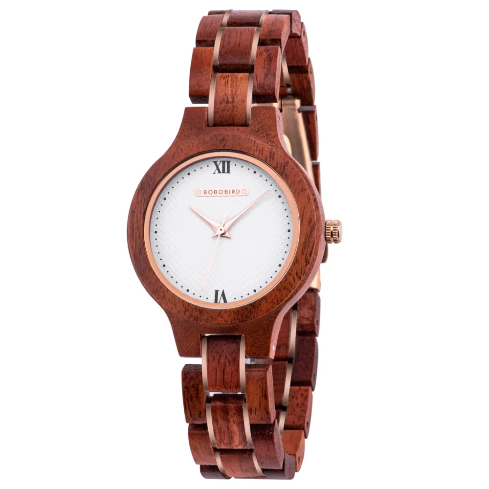 Wooden Watches for Women Natural Rosewood Glod – Sky - Image 2