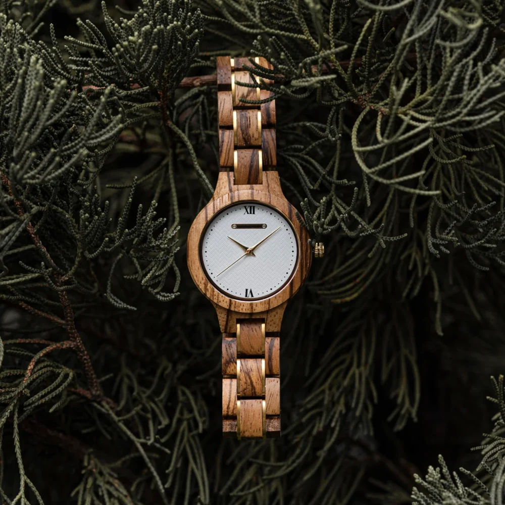 Wooden Watches for Women Natural Rosewood Glod – Sky - Image 12