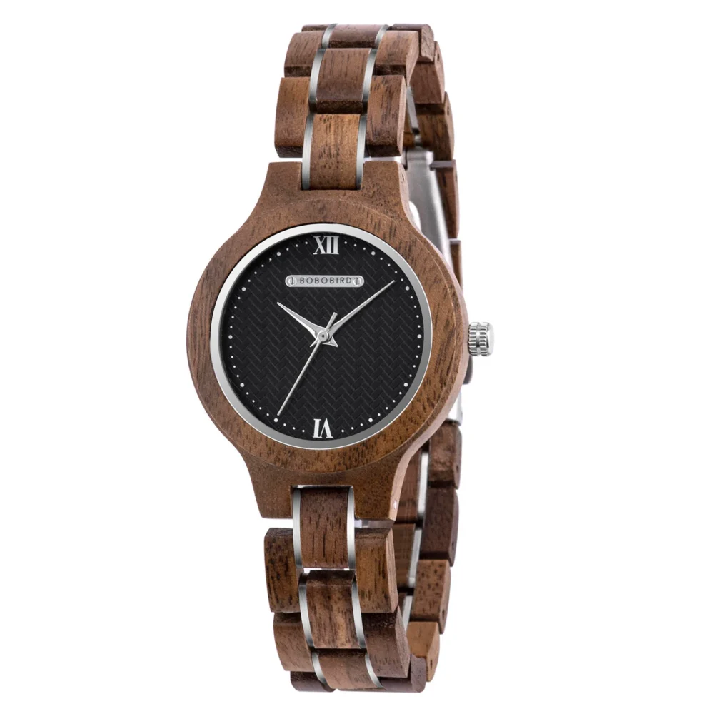 Wooden Watches for Women Natural Rosewood Glod – Sky - Image 4