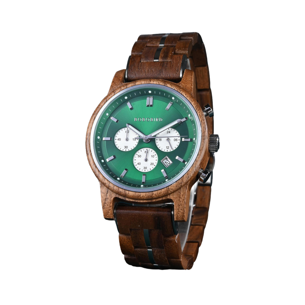 BOBO BIRD Classic Collection Handmade Olivewood White 44MM Watch - Image 2