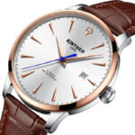 Leather Band Waterproof Tourbillon Automatic Mechanical Movement Wristwatch for Men