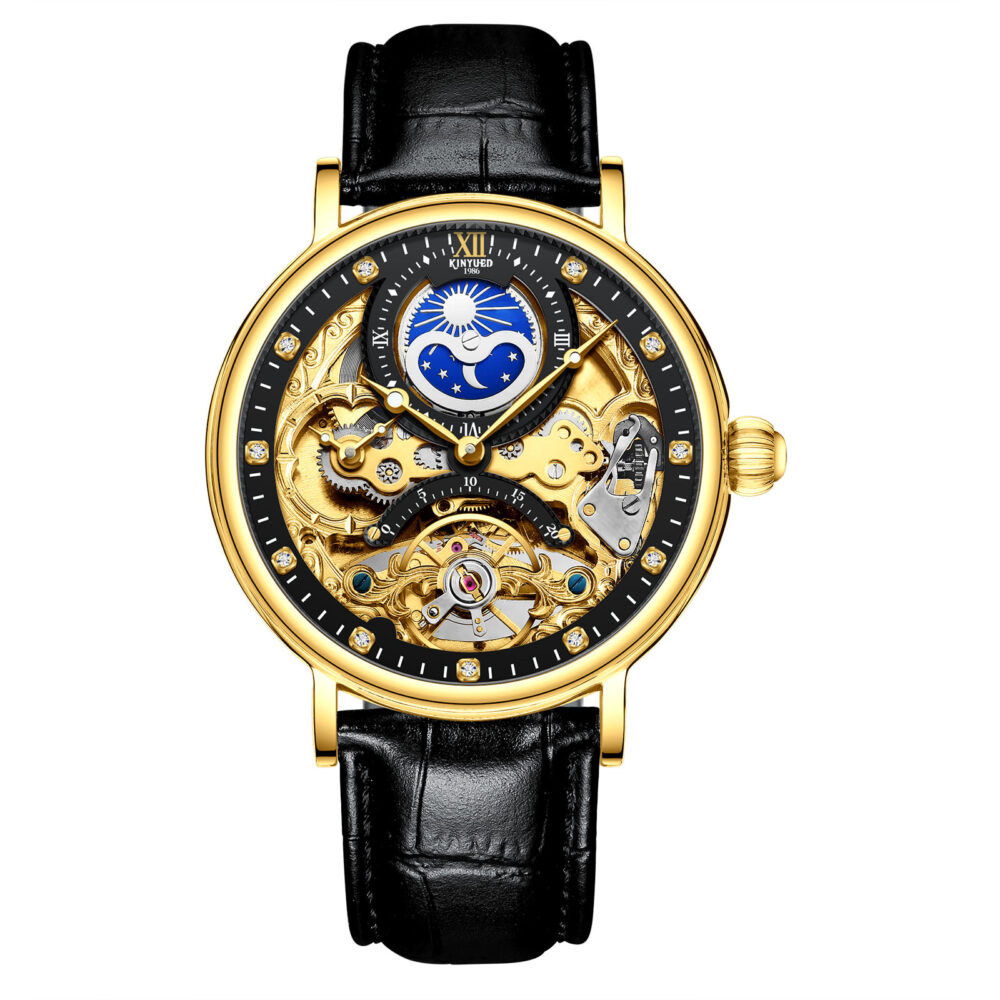 KINYUED Luxury Leather Waterproof High Quality Automatic Watch for Men Mechanical Watches - Image 11