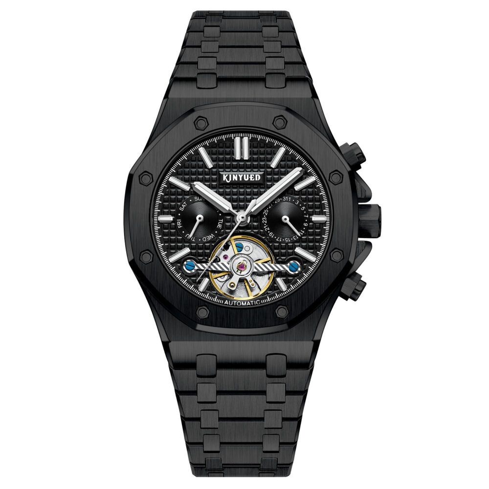 KINYUED Luxury High Quality Automatic Mechanical Stainless Steel Watch for Men - Image 5
