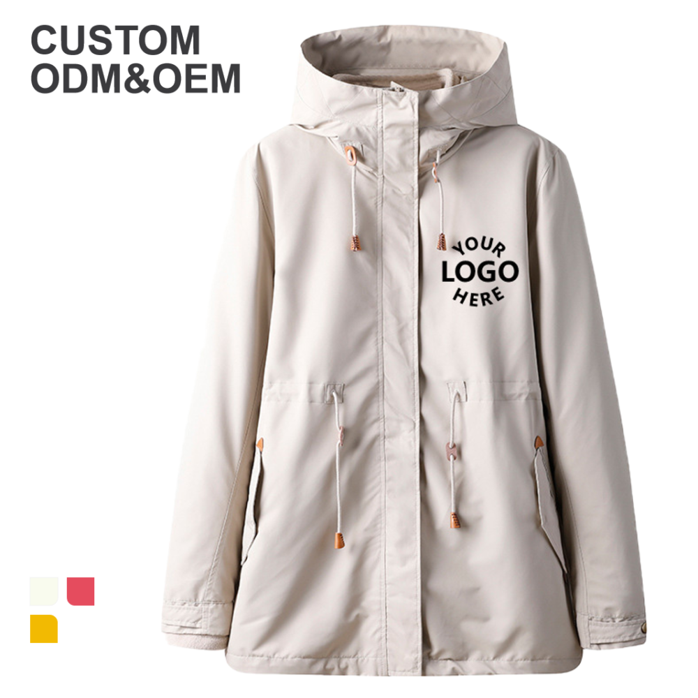 Softshell Jackets for Outdoor Sports Waterproof Nylon Shell With Fleece Coat Hood Zipper Closure - Image 3