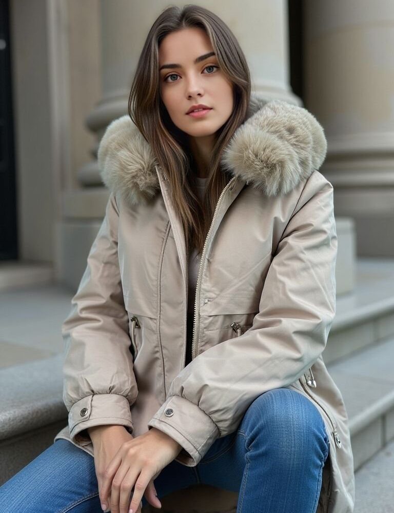 Hood Fleece Jacket Clothes Para Mujer Long Coat Parkas for Women - Image 2