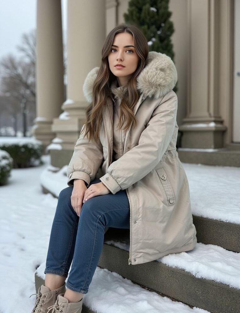 Hood Fleece Jacket Clothes Para Mujer Long Coat Parkas for Women - Image 3
