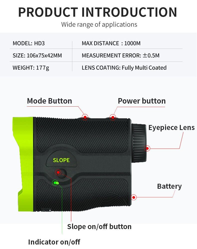 Golf Distance Measuring Instrument That Can Be Customized Golf Range Finder with Slope - Image 5
