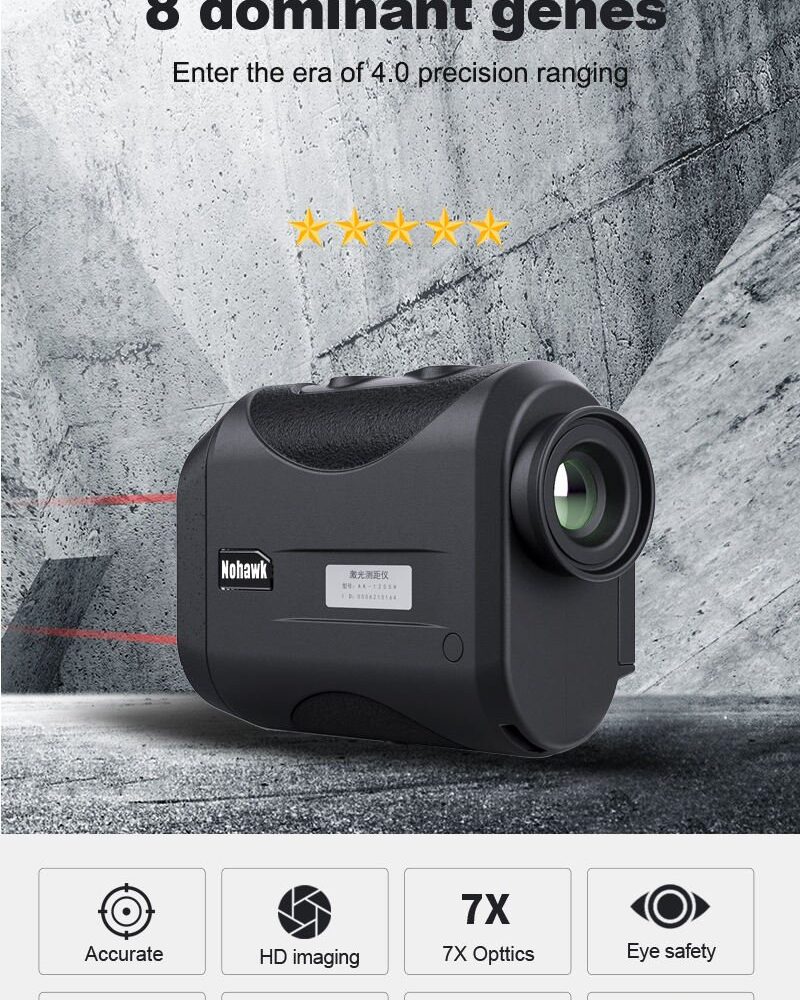 2000m Rangefinder Telescope Hunting Scope Rangefinder High Precision Portable Golf Laser Rangefinder - Image 2