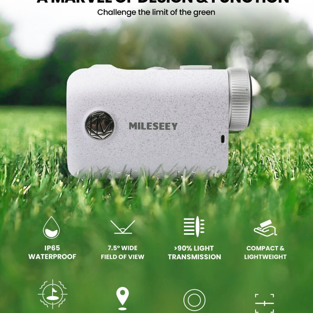 Mini Size IP65 Waterproof Golf Laser Rangefinder with Flag Lock & Pulse Vibration Best Range Finder for Golfers - Image 2