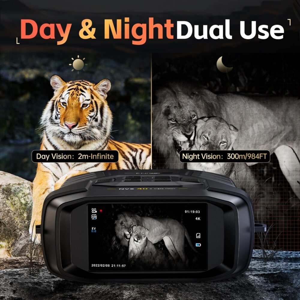 NVS-40 4K Full Color HD Infrared Binocular Small Portable Outdoor Night Vision Scope Binocular Night Vision Goggles - Image 3
