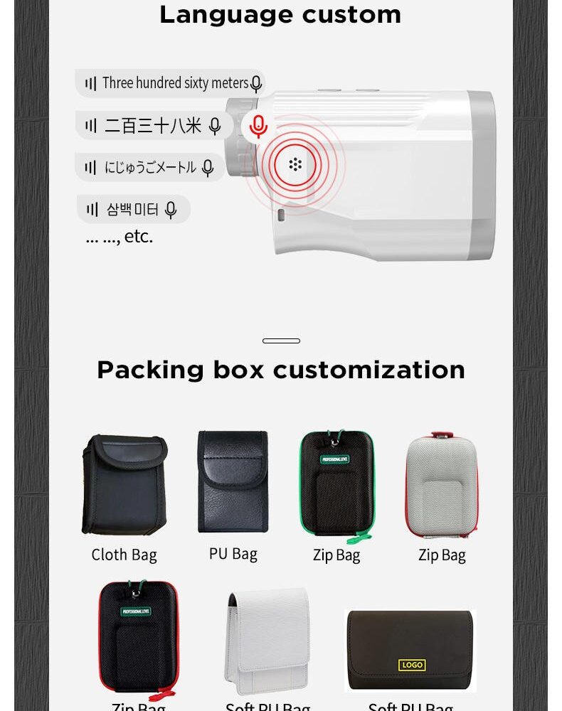 6X Outdoor Professional Side Screen Golf Range Finder with Voice Golf Rangefinder 600M Touchable Screen Golf Laser Rangefinder - Image 4