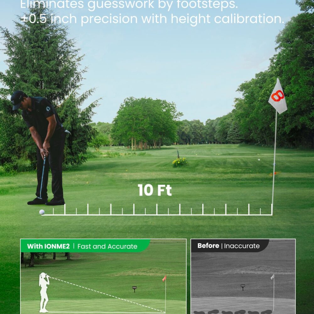 Mileseey IONME2 Advanced Green Tech Mini Compact Laser Rangefinder 500Yard Flag Lock 0.5yd Accuracy Ball Pin PinPoint Elite Ball - Image 5
