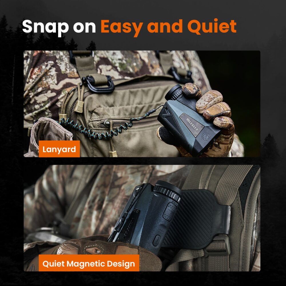 Mileseey IONJET2 Archery Rangefinder Rechargeable 2000Yd, Distance/Angle/Speed/Scan Multi Functional IP65 Rangefinder with Bag - Image 3