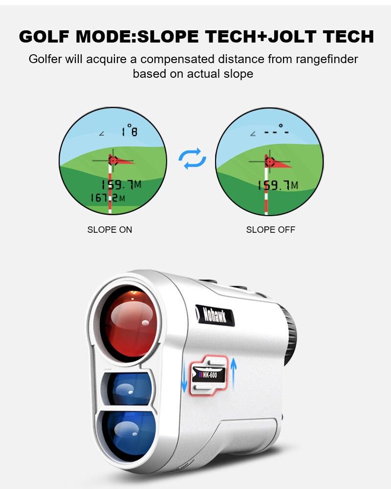 600M Range Finder OEM Pinseeker Scope Outdoor Distance Meter Hunting with Slope Golf Laser Rangefinder - Image 4