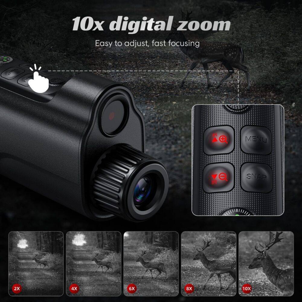 Night Vision Device Monocular Photo Video Portable 1080P 5W IR 800m Visual 10X Built-in Memory Best Cheap Night Vision Goggles - Image 3
