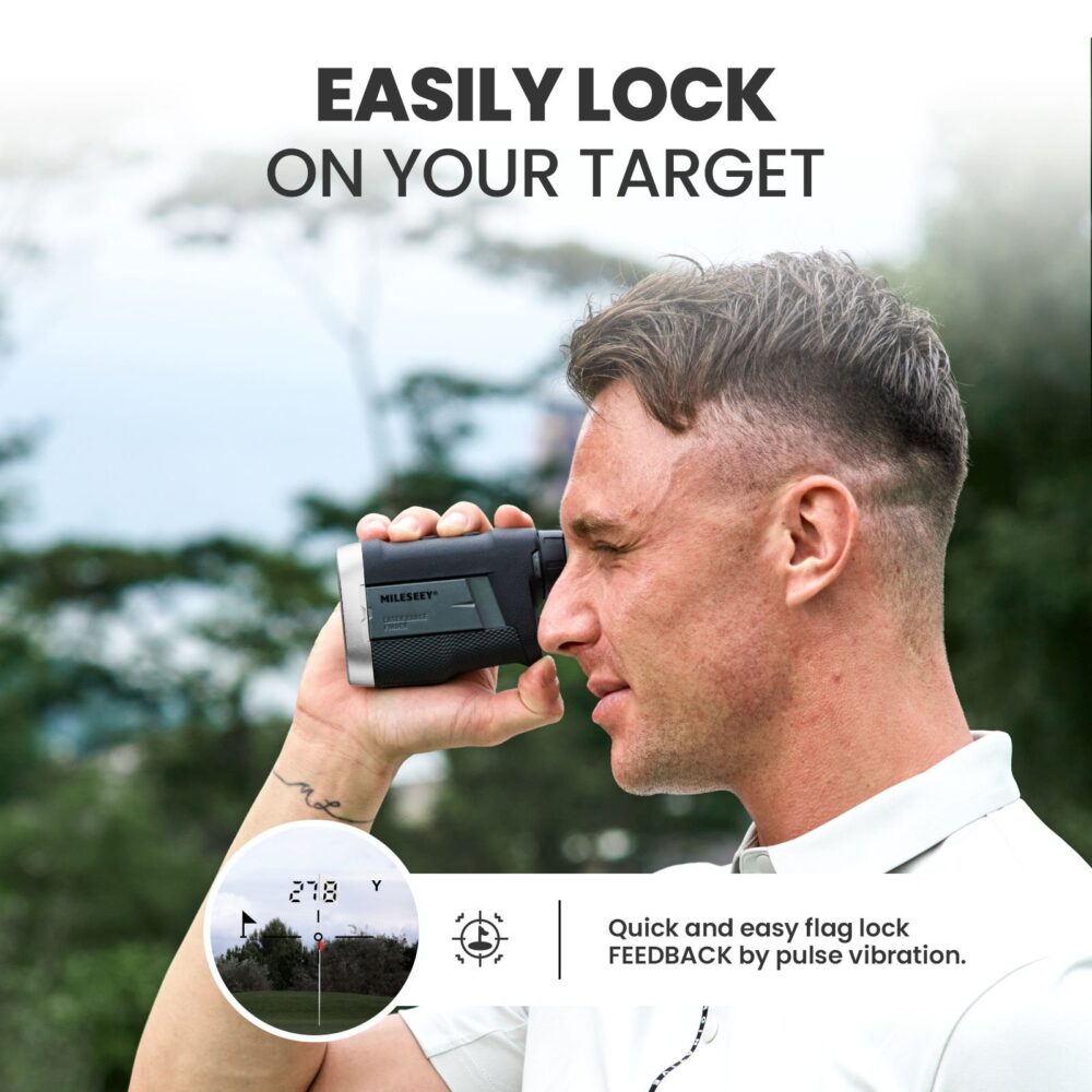 Mileseey PF260 Golf Laser Rangefinder with Clear View and CR2 Rechargeable Battery Long Distance Range Featuring Magnetic Strip - Image 6