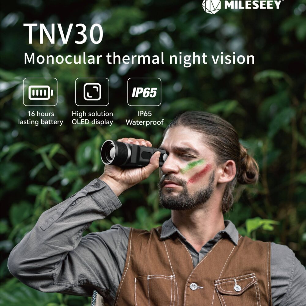 MiLESEEY Thermal Monocular T-Recon Tactical TNV30 25mm(50 Hz) Night Vision for Hunting, OLED Display with 8X Digital Zoom - Image 6