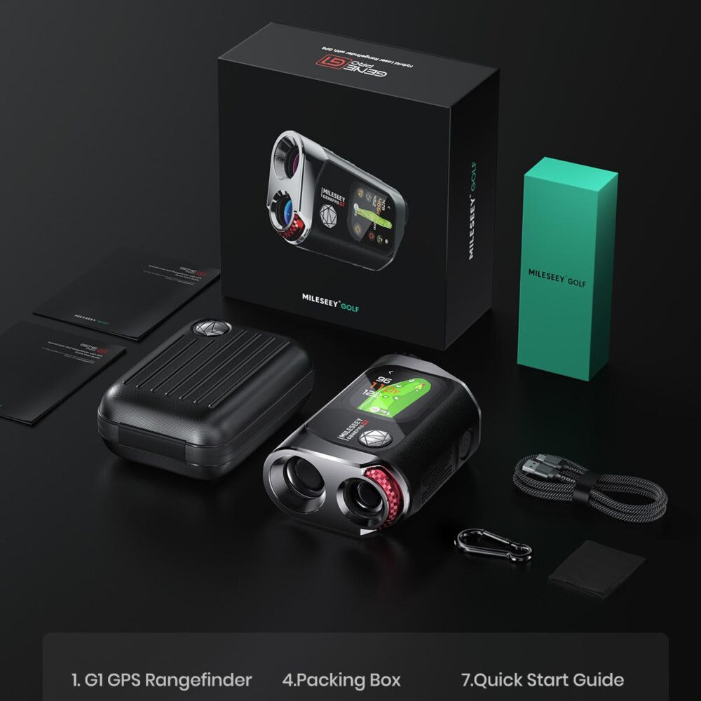MILESEEY GenePro G1 GPS Golf Rangefinder Touchscreen 1300 Yards Range Finder Preloaded 43000+ Courses Red Green Display 905nm - Image 6