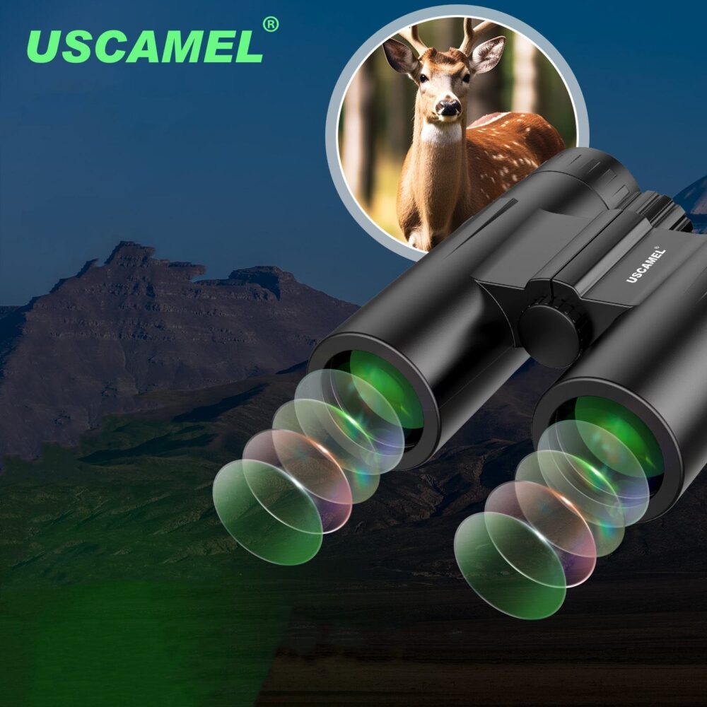 12X32 HD High Magnification 32mm Objective Binoculars Low Light Night Vision Outdoor Portable - Image 6