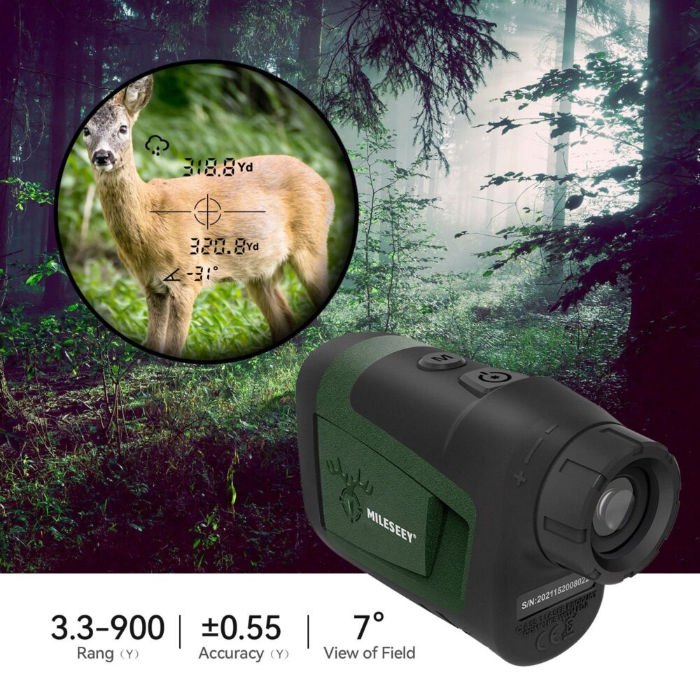 Mileseey PF210H Laser Rangefinder 6x Magnification 6-1000m Range Camouflage Hunting Binoculars - Image 3